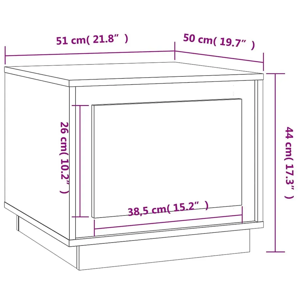 Coffee Table White Engineered Wood Storage Living Room Accent Furniture