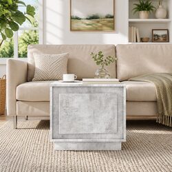 Grey Engineered Wood Coffee Table 51x50x44cm