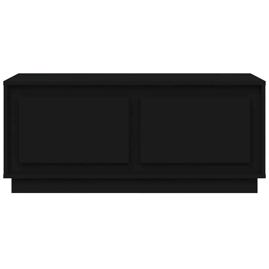 Coffee Table Black 102L x 50W x 44H cm Storage with 2 Compartments