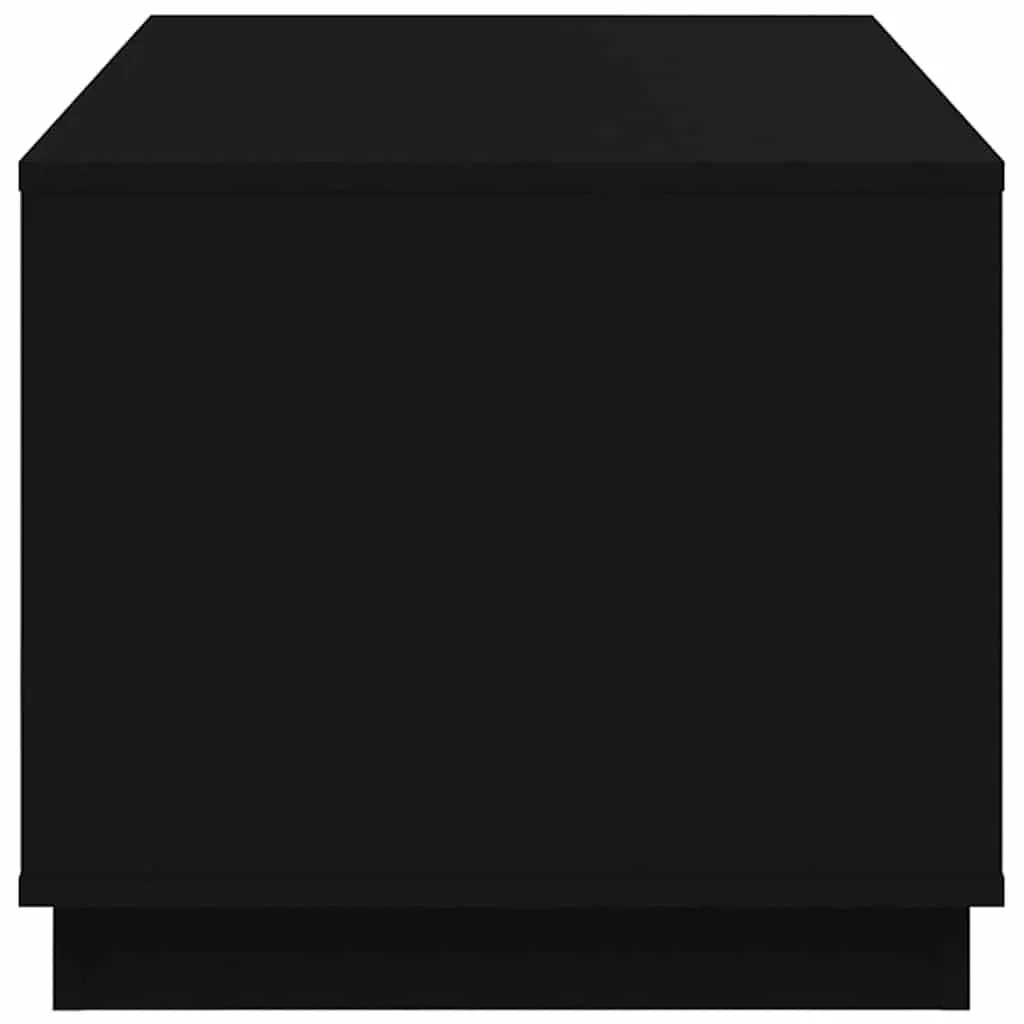 Coffee Table Black 102L x 50W x 44H cm Storage with 2 Compartments