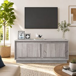Grey Coffee Table with 2 Storage Compartments