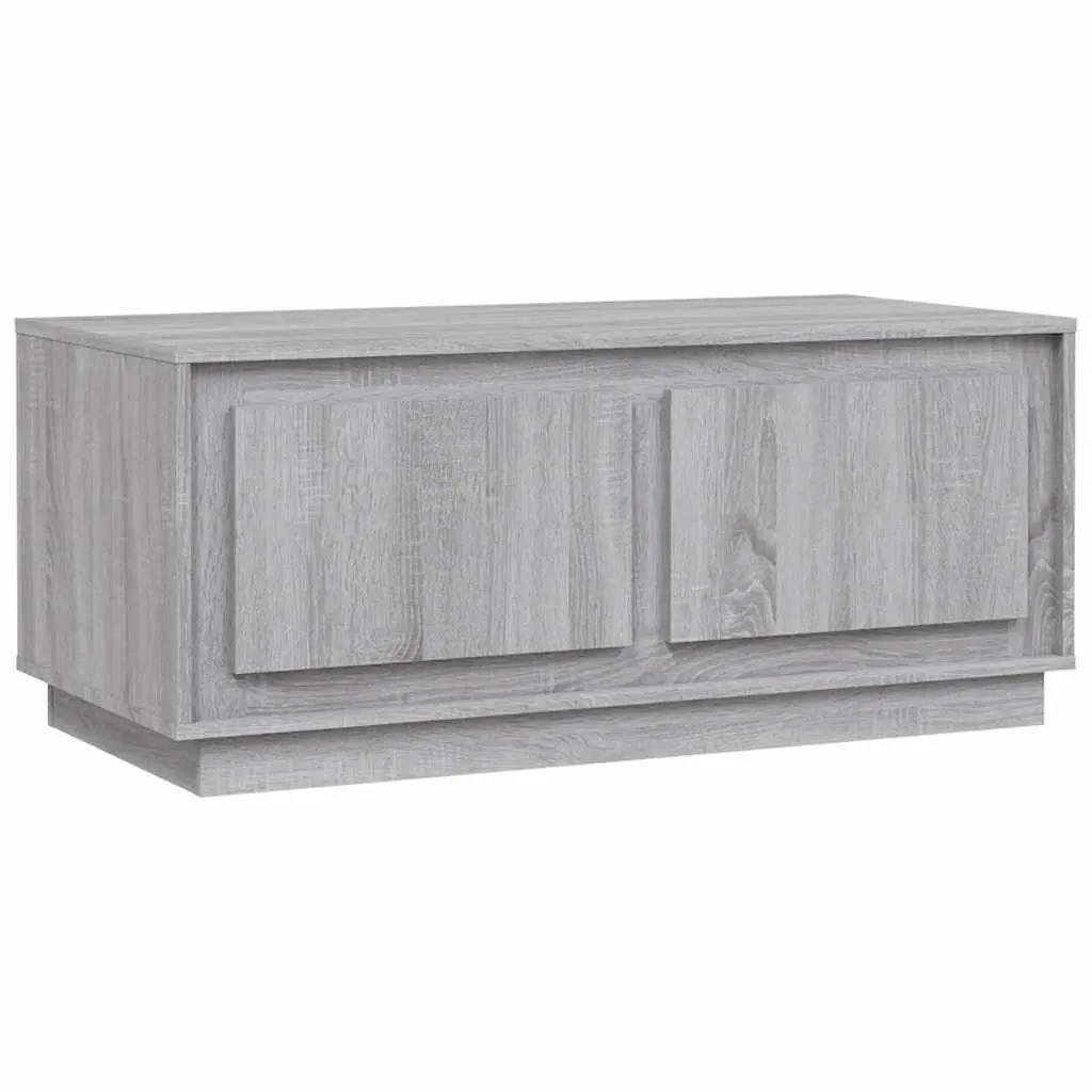 Coffee Table Grey 102x50x44cm Storage Compartments Engineered Wood Living Room Furniture
