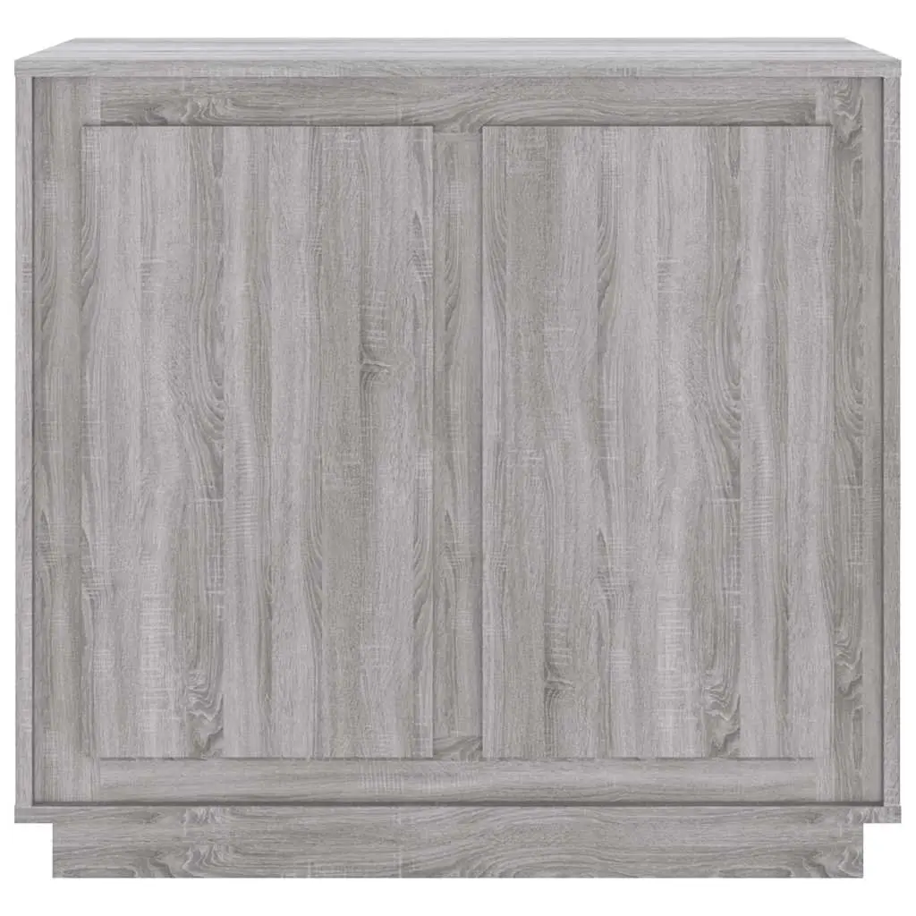 Sideboard Grey 80x34x75cm Engineered Wood 4 Compartment Storage Cabinet
