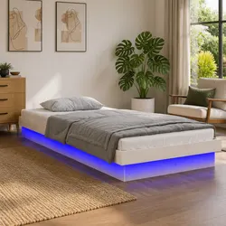 Your New Favorite White LED Bed Frame 90x190cm