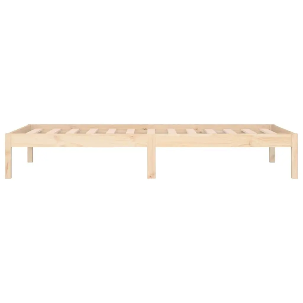 Day Bed Frame Brown 90x190 cm Solid Pine Wood Slatted Base with Under-bed Storage