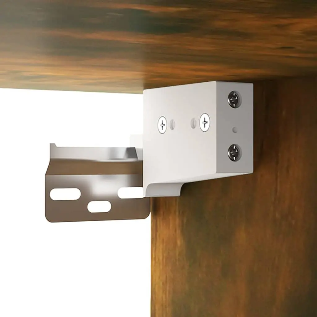 Mirror Cabinet Brown Wall-Mounted with LED Lights for Bathroom Storage Organizer
