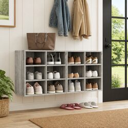 Compact and Reliable Grey Shoe Storage Cabinets