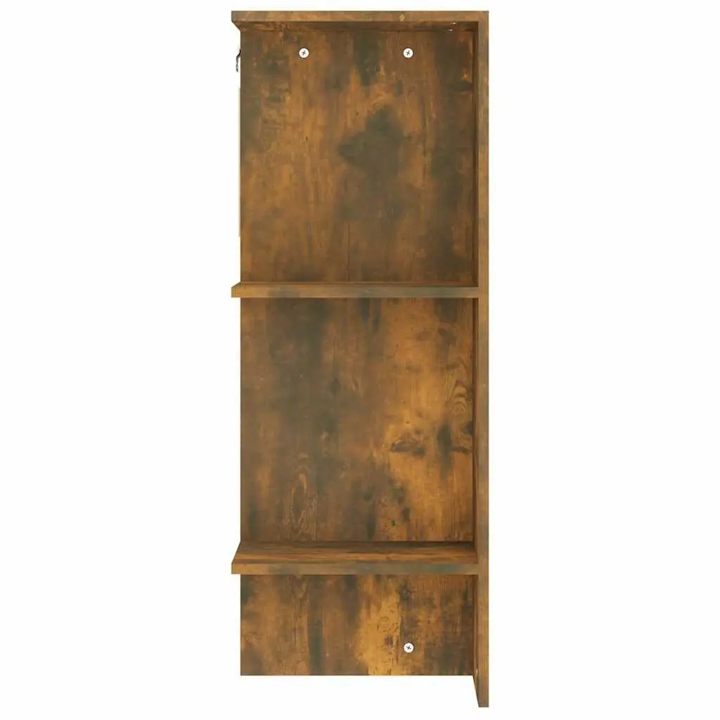Hallway Cabinet Brown Engineered Wood Storage Unit Shelves Clothes Rail