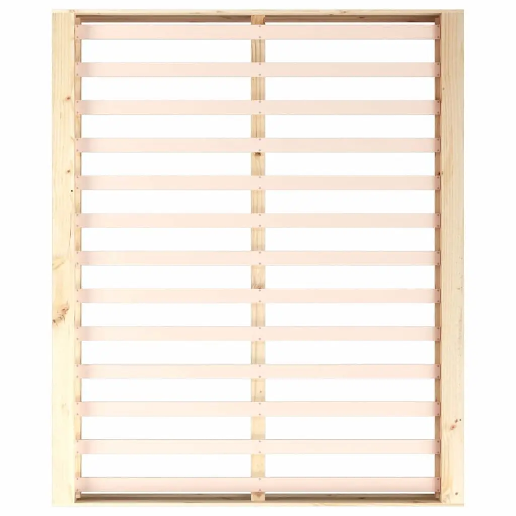 Bed Frame Brown 150x200 cm Solid Pine Wood Slatted Base