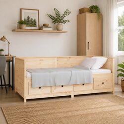 Efficient Day Bed with Storage Drawers 80x200 cm