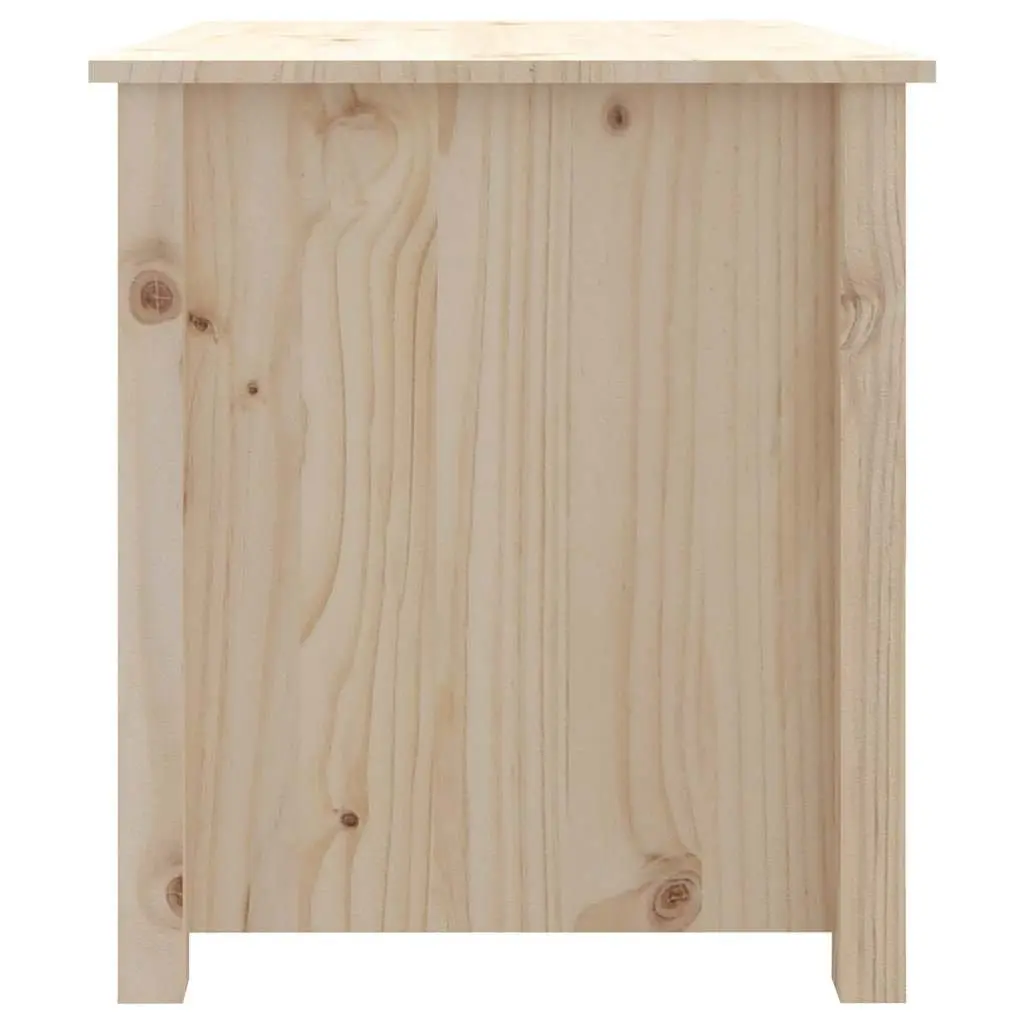Coffee Table Brown 71x49x55cm Solid Pine Wood Storage Compartments