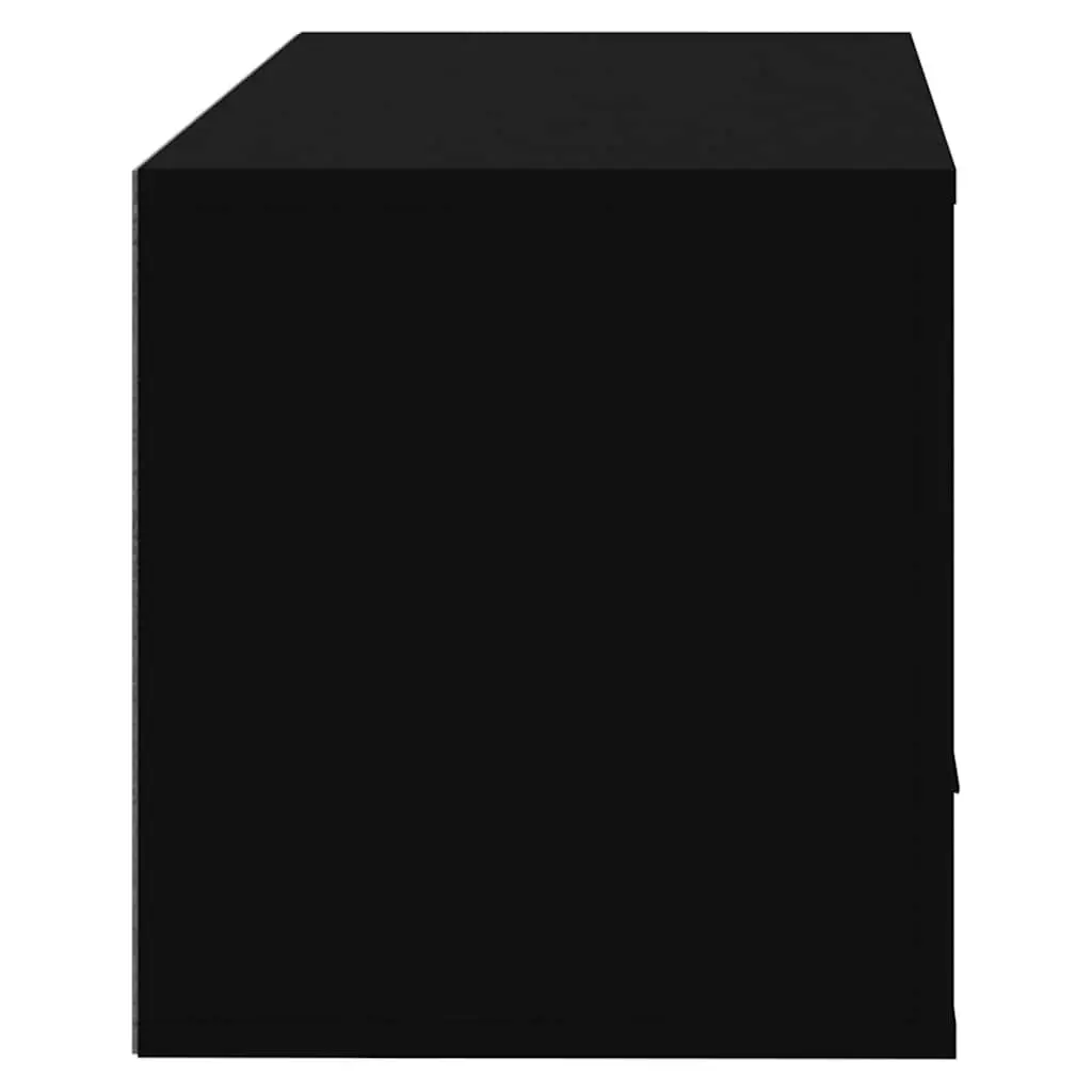Wall-mounted Shoe Cabinet Black 70x35x38 cm Engineered Wood Storage Organiser