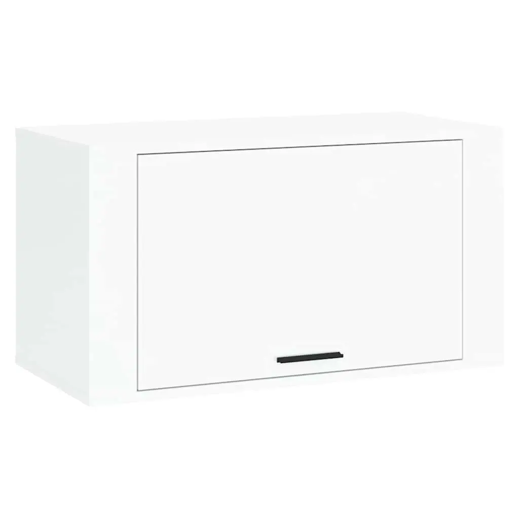 Wall-Mounted Shoe Cabinet White Gloss 70x35x38cm Engineered Wood Storage Organiser