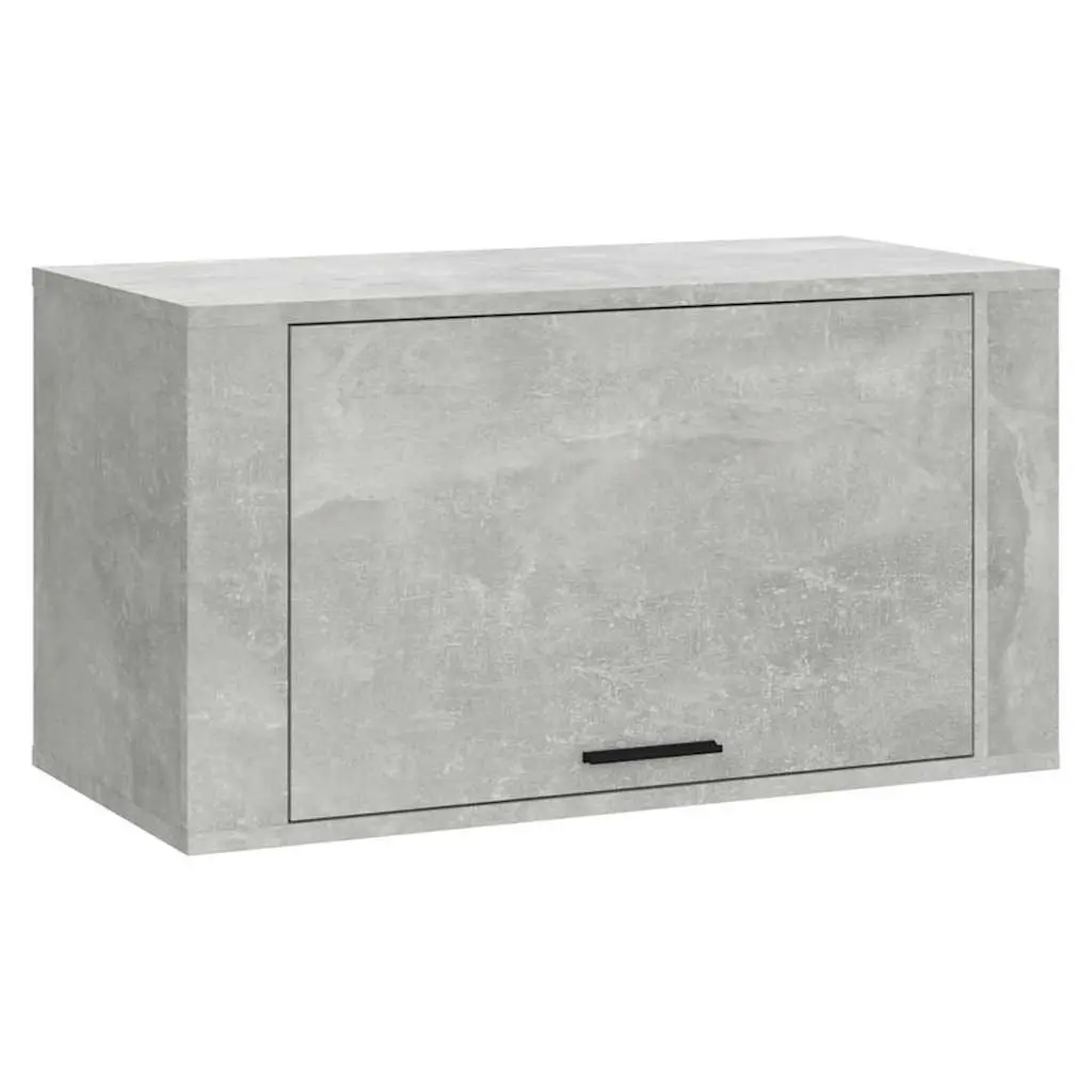 Wall-mounted Shoe Cabinet Grey Storage Organiser Engineered Wood 70x35x38cm