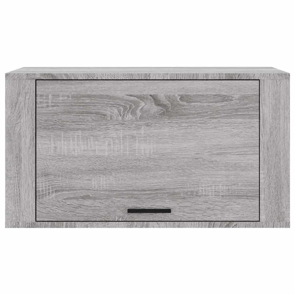 Wall-mounted Shoe Cabinet Grey Storage Organiser Rack Wooden Compact