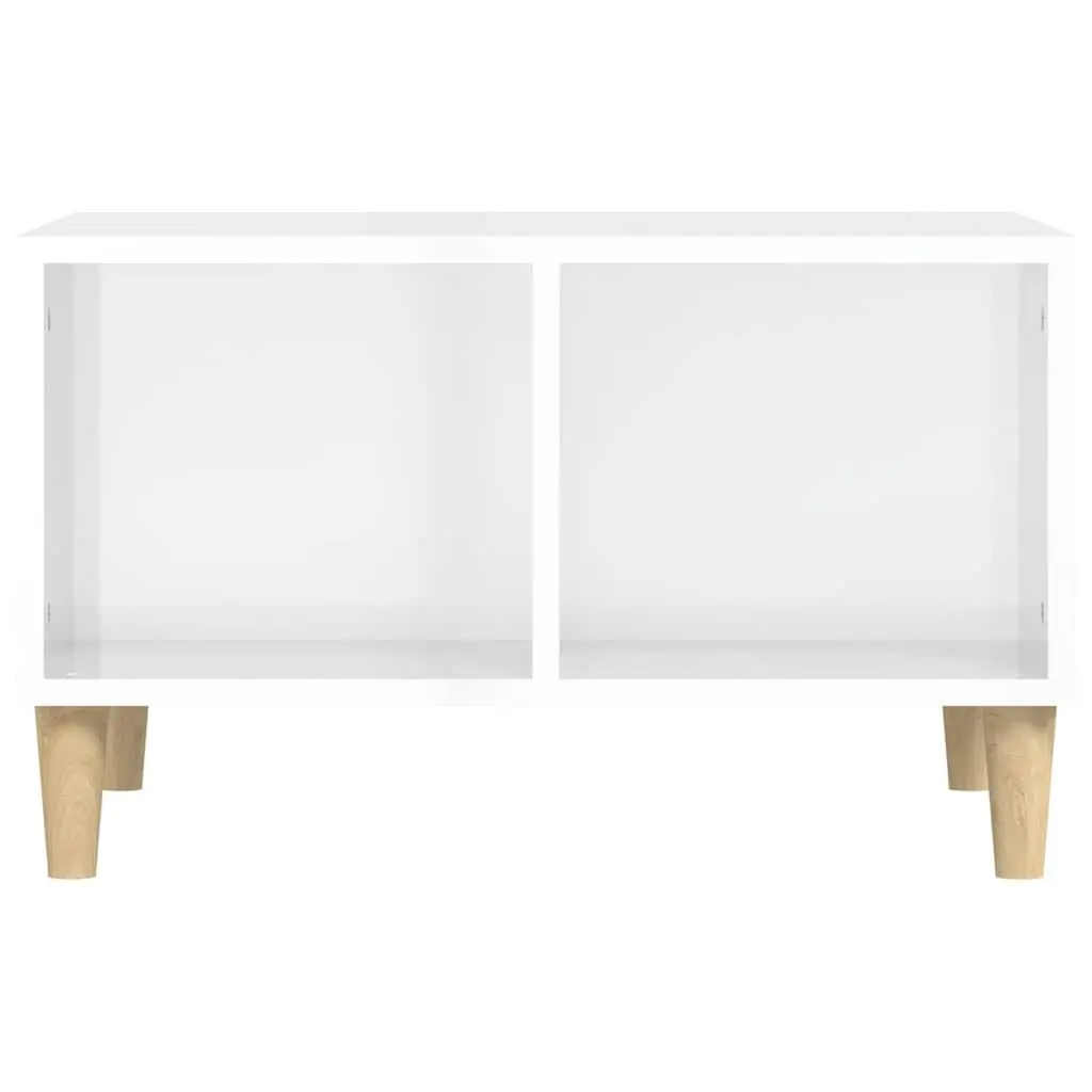 Coffee Table White 60x50x36.5 cm Open Storage Compartments