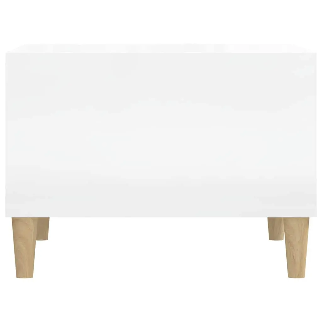 Coffee Table White 60x50x36.5 cm Open Storage Compartments
