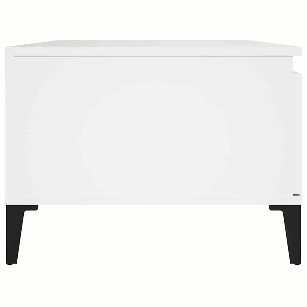 Coffee Table White 90L x 50W x 36.5H cm Storage Drawer Open Compartment
