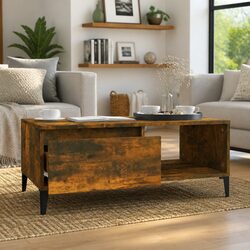 Coffee Table with Open Compartment and Drawer
