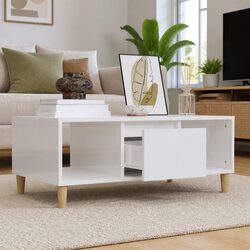 Coffee Table in High Gloss White Finish