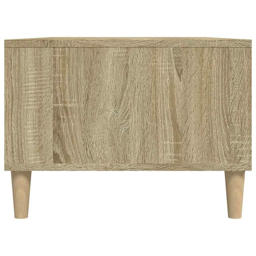 Sonoma Oak Coffee Table Brown 90x50x36.5 cm Open Compartments and Drawer Storage Engineered Wood