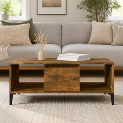 Compact Coffee Table with Storage and Stability