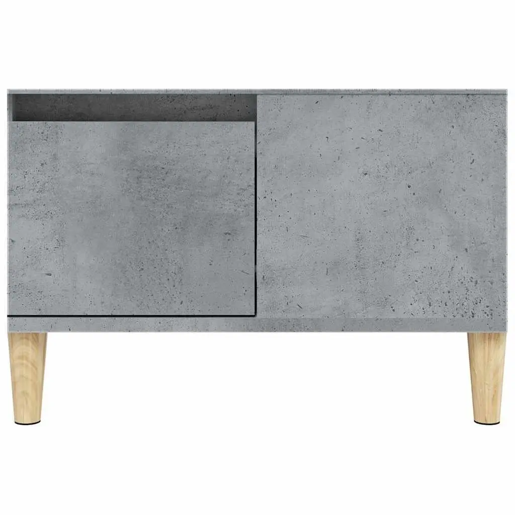 Coffee Table Grey 55x55x36.5cm with Storage Drawer and Open Compartment