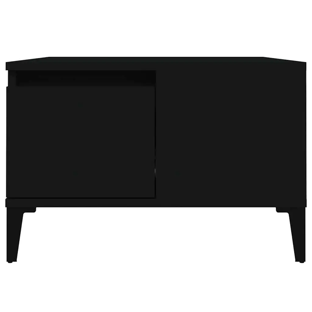 Coffee Table Black Modern Living Room Furniture with Storage Drawer Compartment
