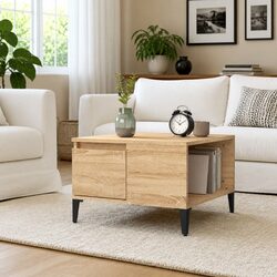 Brown Coffee Table with Storage