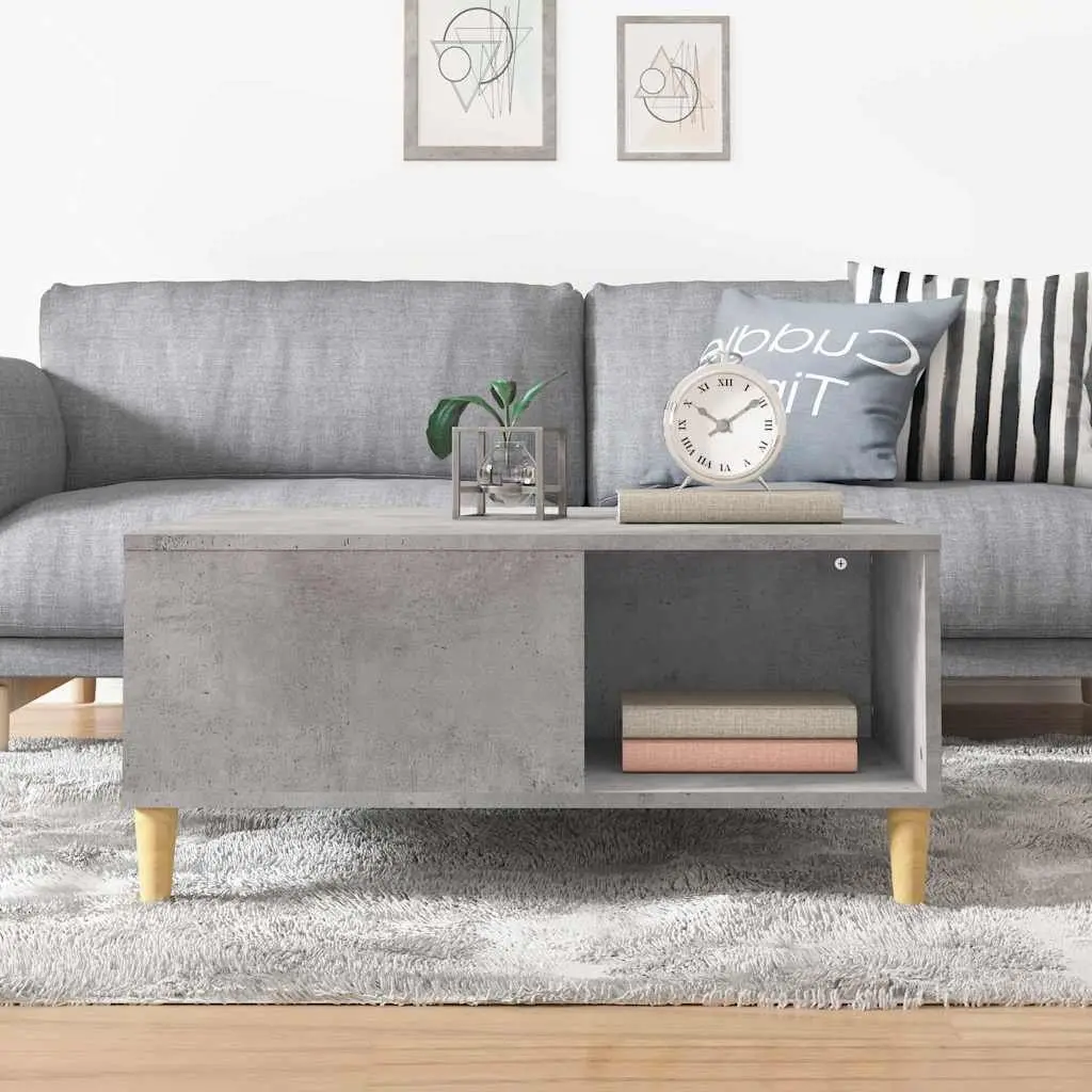 Coffee Table Grey 80x80x36.5 cm with Storage Compartments Living Room Furniture