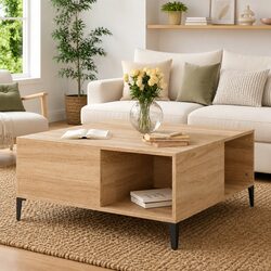 Brown Coffee Table with Smart Storage Solutions