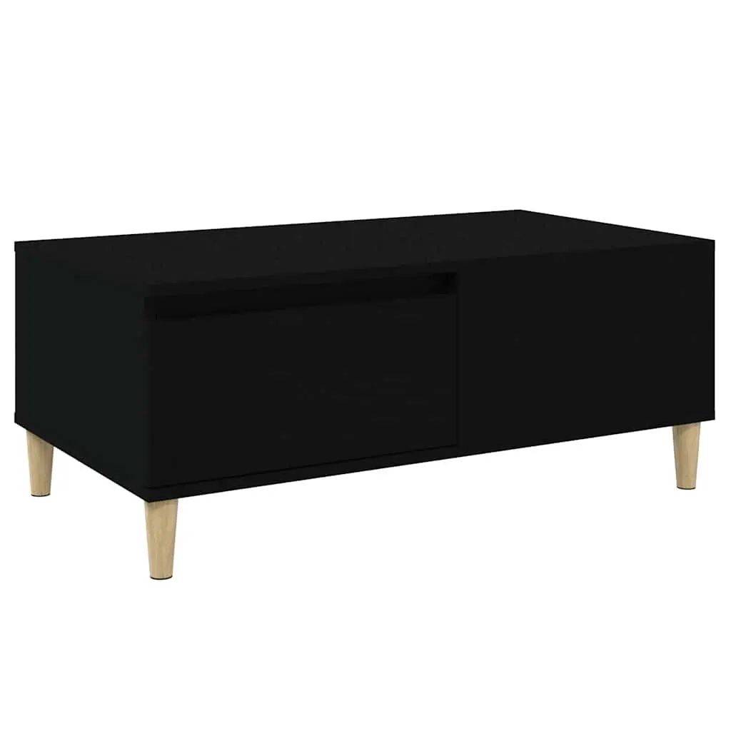 Coffee Table Black 90x50x36.5 cm with Drawer Storage