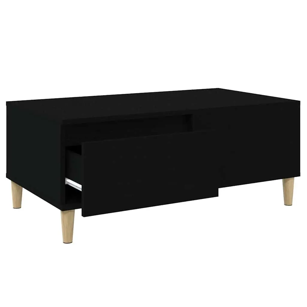 Coffee Table Black 90x50x36.5 cm with Drawer Storage