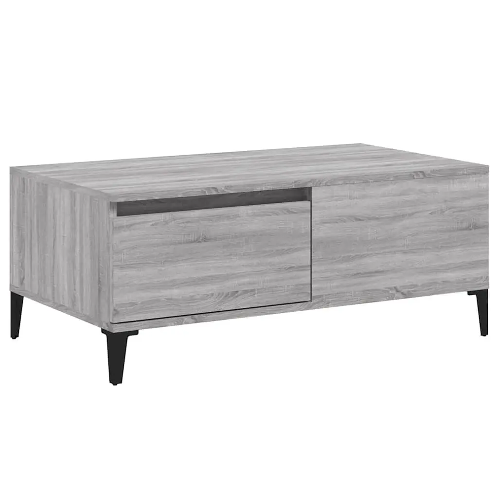 Coffee Table Grey Sonoma with Drawer Storage Living Room Accent Side Table
