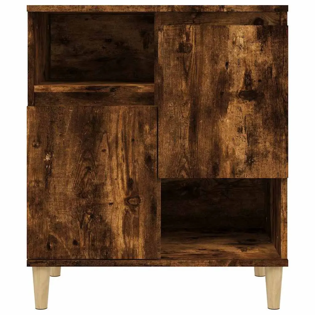 Sideboard Brown Engineered Wood 4 Compartments 2 Doors Storage Cabinet Furniture