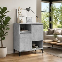 Grey Sideboard Storage Cabinet, 60x35x70 cm