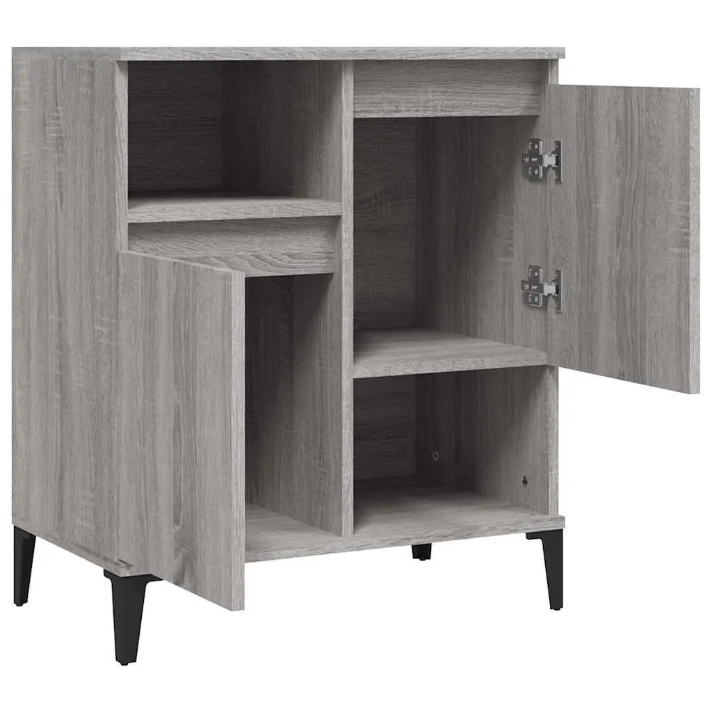 Sideboard Grey 60x35x70 cm 4 Compartments Storage Cabinet Display