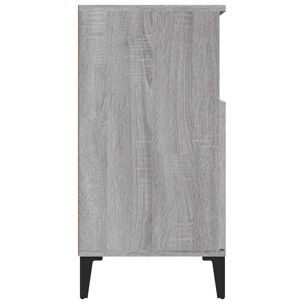Sideboard Grey 60x35x70 cm 4 Compartments Storage Cabinet Display