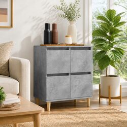 Concise Grey Sideboard Storage Solution 60x35x70cm