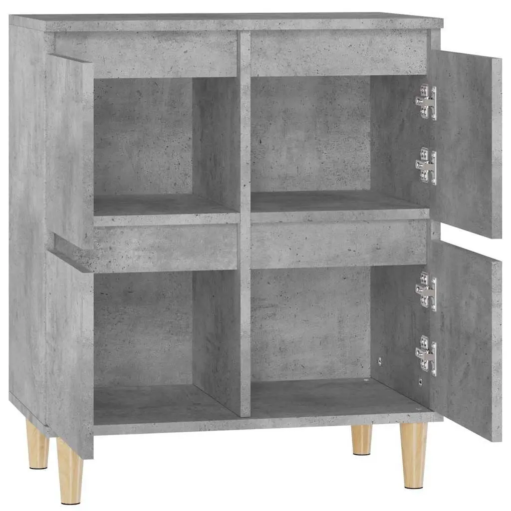 Sideboard Grey Storage Cabinet Engineered Wood Furniture Buffet 60x35x70cm