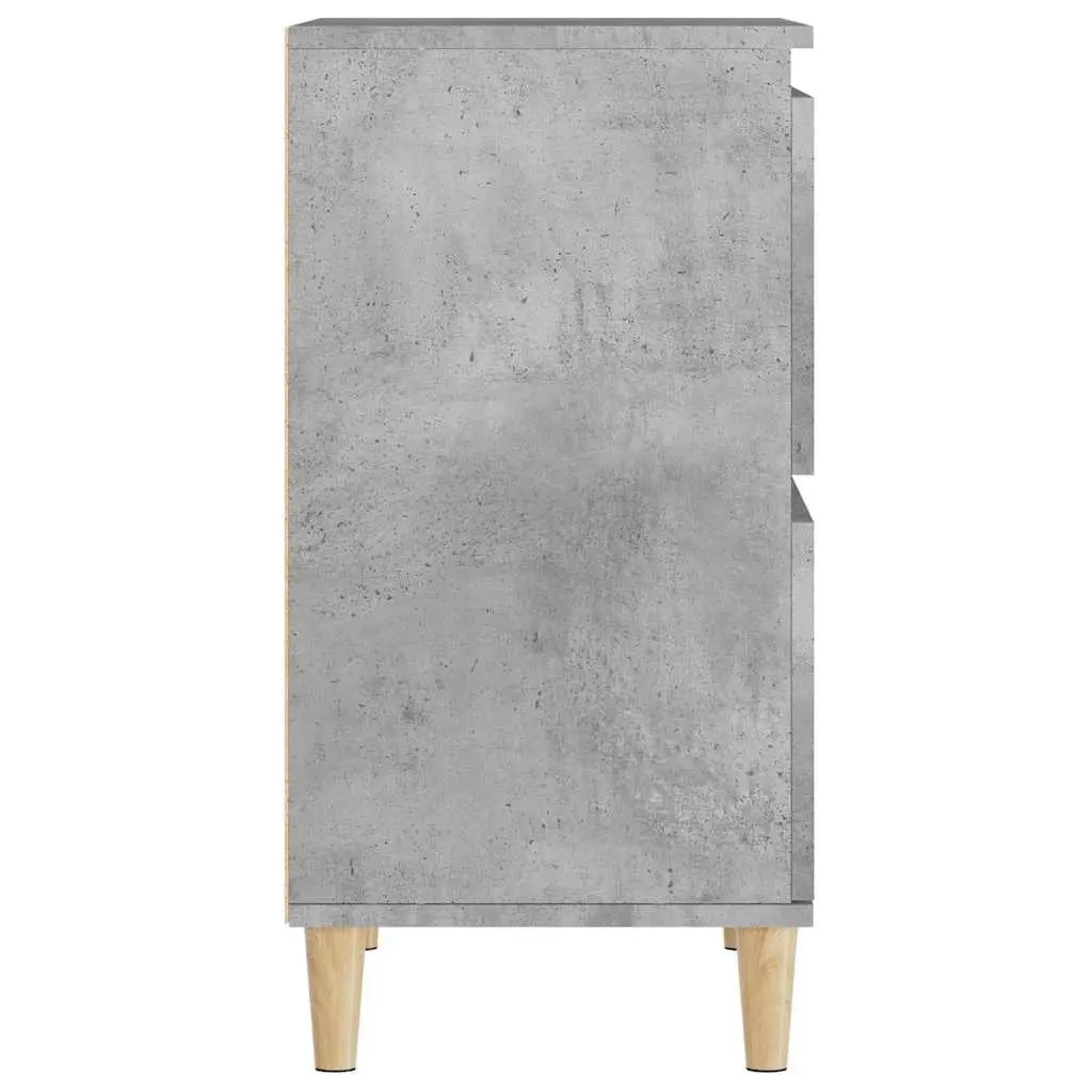Sideboard Grey Storage Cabinet Engineered Wood Furniture Buffet 60x35x70cm