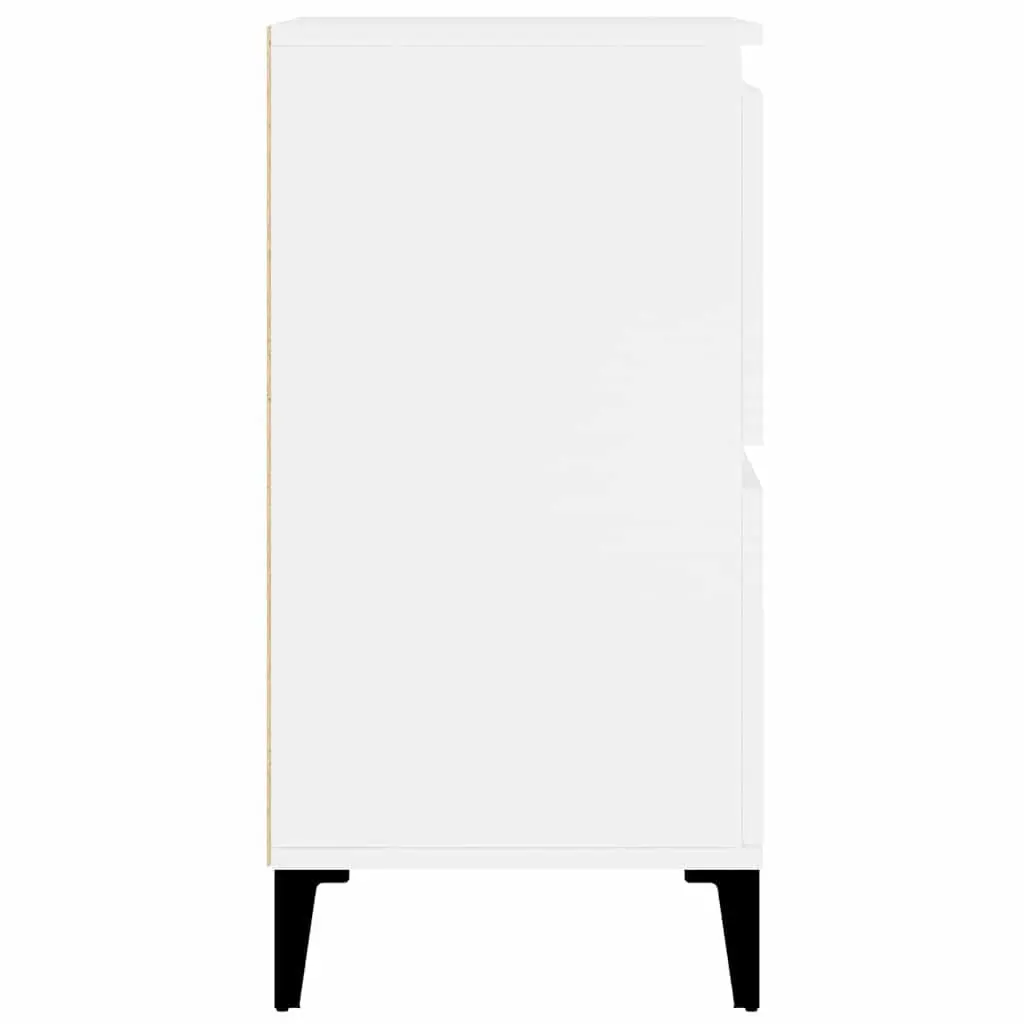 Engineered Wood Storage Sideboard White 60x35x70cm Smooth Surface Home Essentials