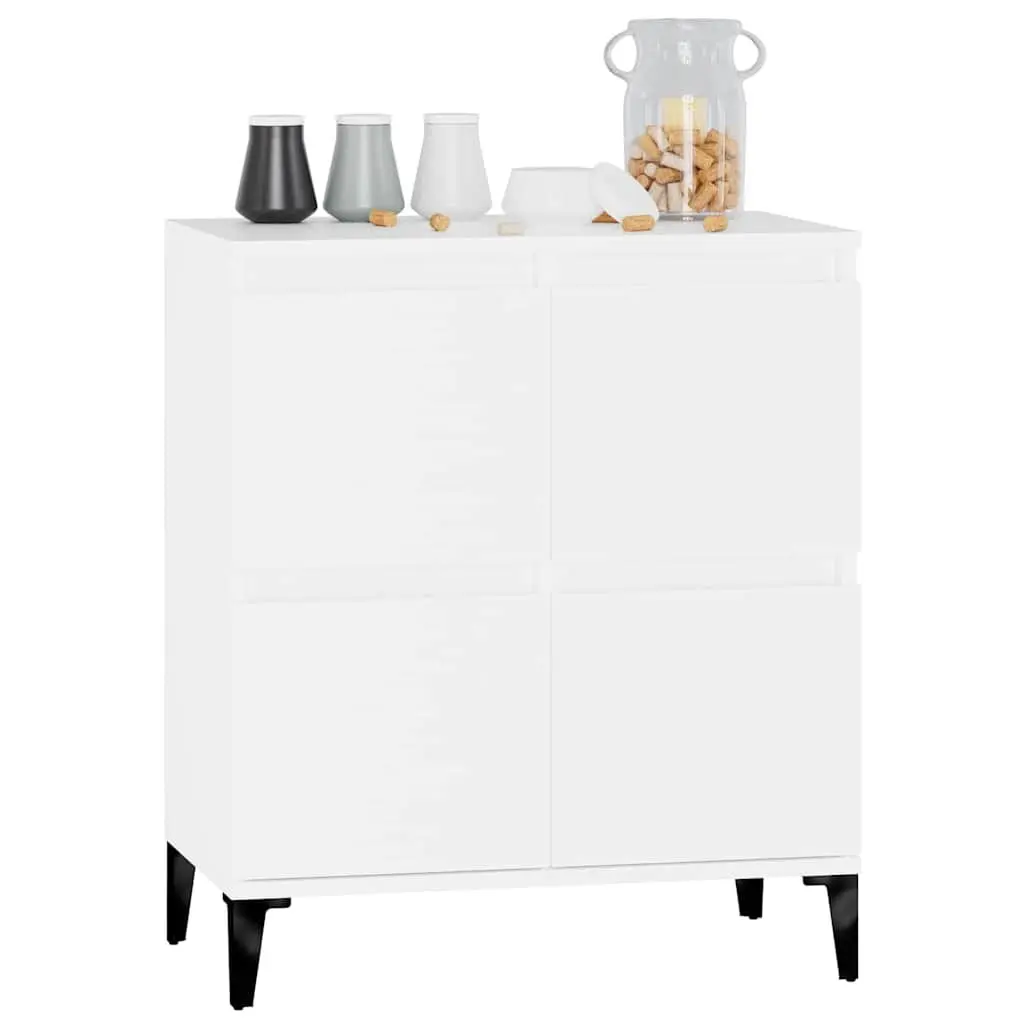 Engineered Wood Storage Sideboard White 60x35x70cm Smooth Surface Home Essentials