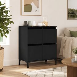 Compact Black Sideboard 60x35x70 cm for Stylish Storage