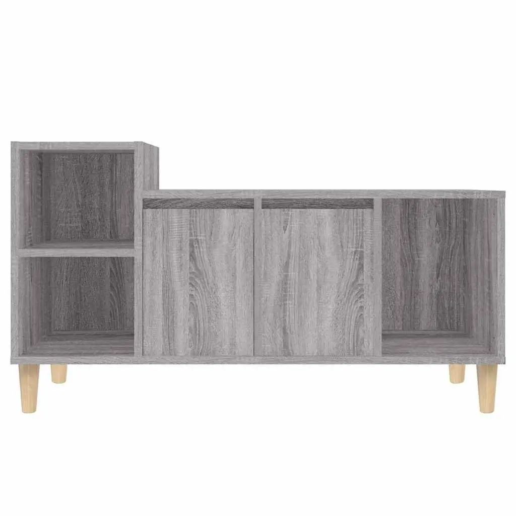 TV Cabinet Grey Sonoma Grey 100x35x55 cm Media Unit Storage with Doors