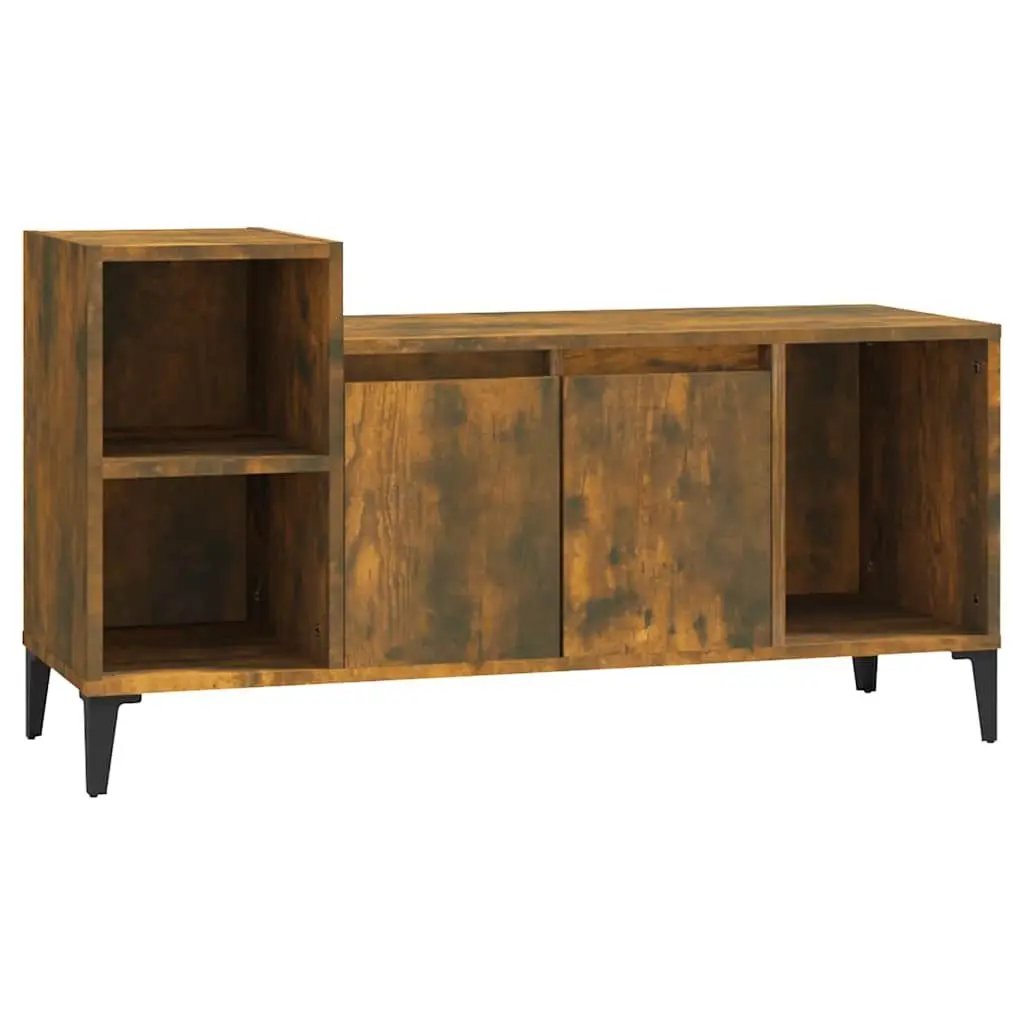 TV Cabinet Brown Engineered Wood Multiple Storage Compartments