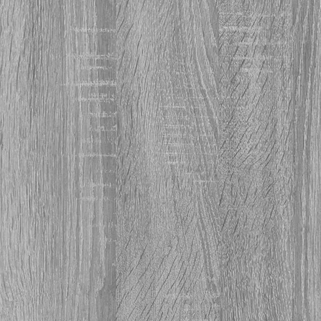 Engineered Wood TV Cabinet Grey Storage Unit Media Console 100x35x55cm