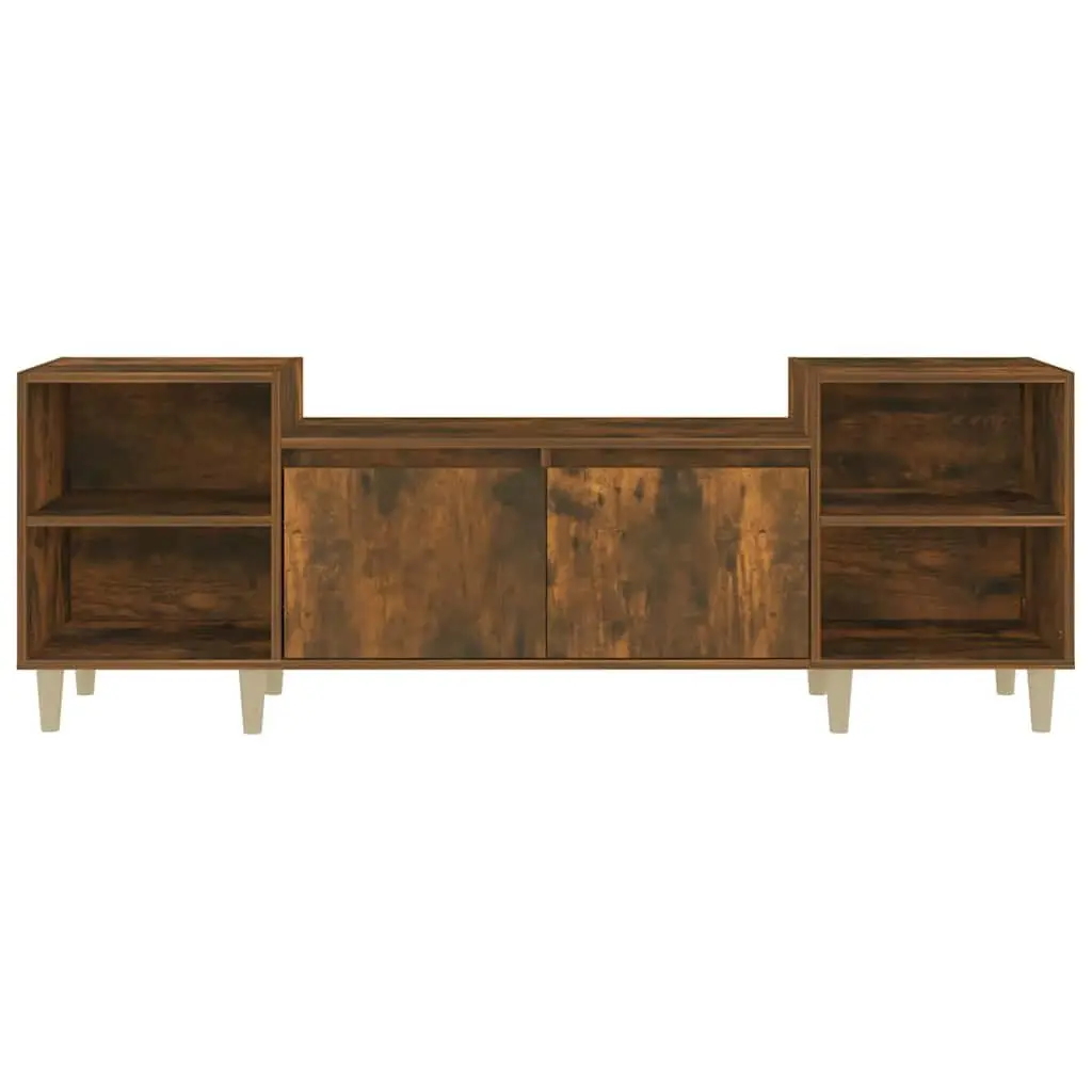 TV Cabinet 160x35x55cm Brown Engineered Wood Media Unit Storage Compartments