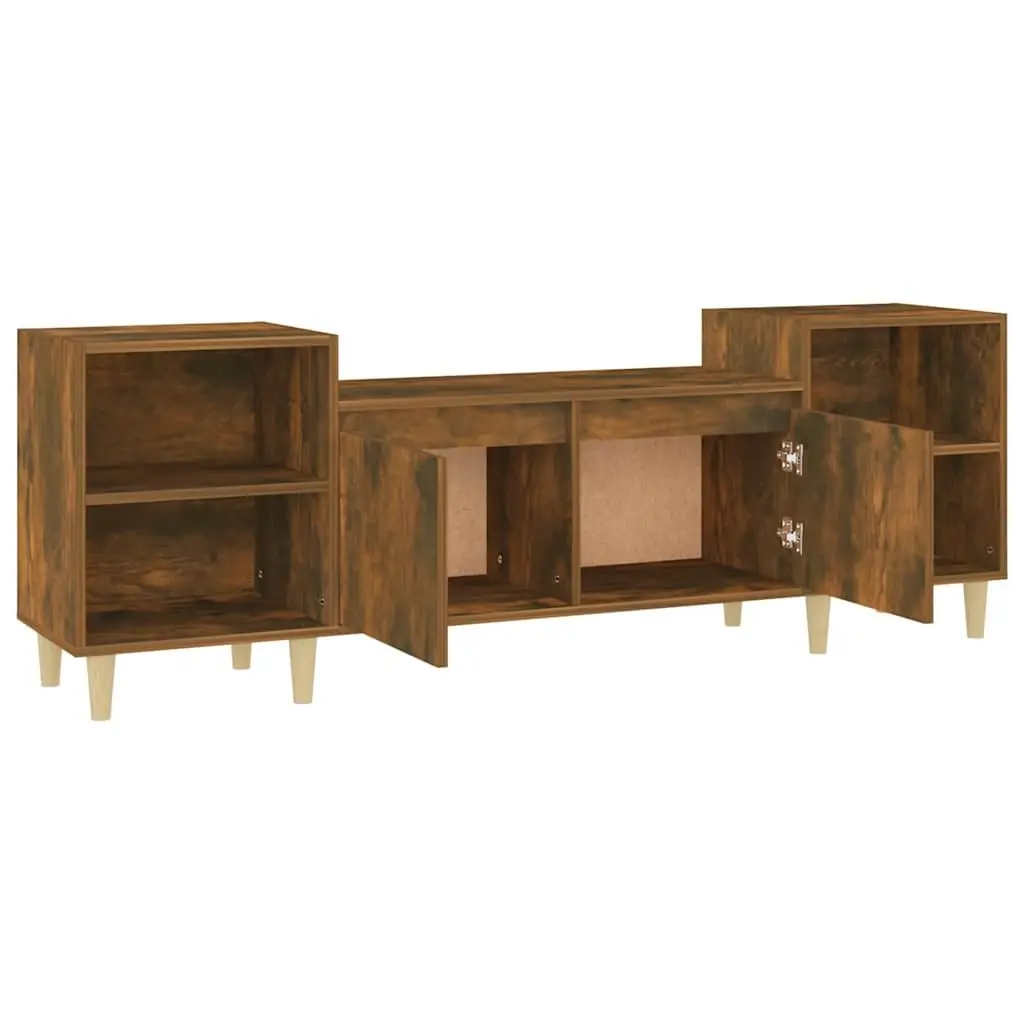 TV Cabinet 160x35x55cm Brown Engineered Wood Media Unit Storage Compartments