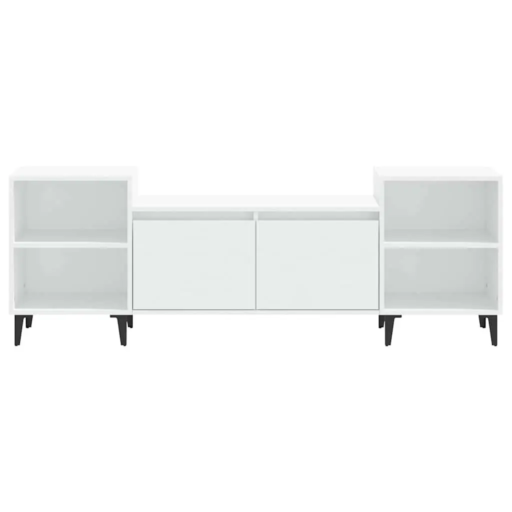 White TV Cabinet with 6 Storage Spaces